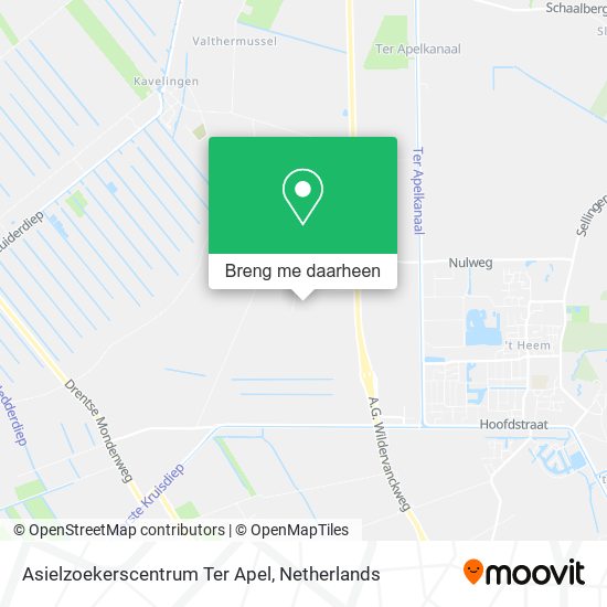 Asielzoekerscentrum Ter Apel kaart