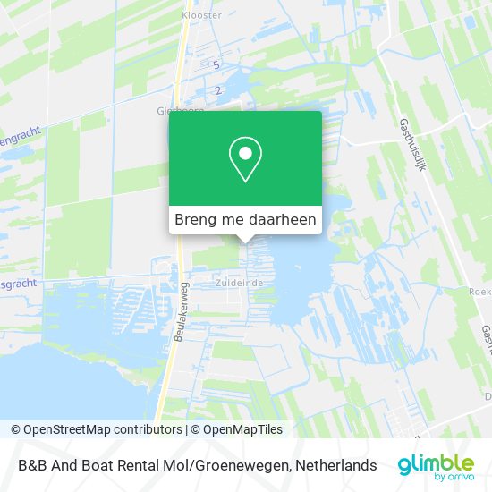 B&B And Boat Rental Mol / Groenewegen kaart