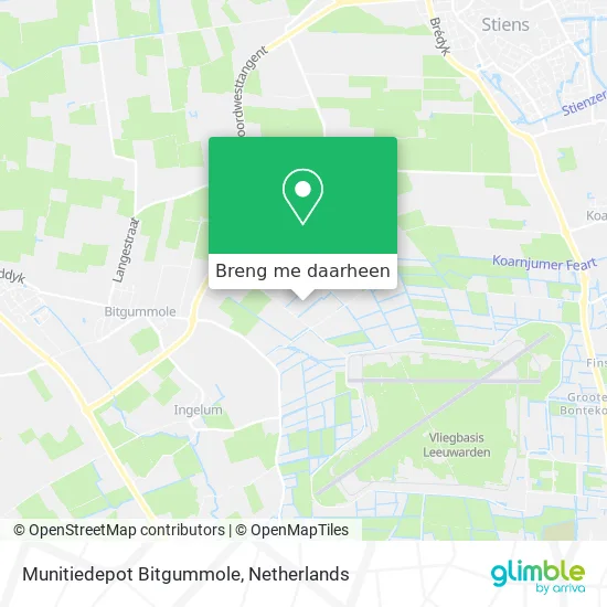 Munitiedepot Bitgummole kaart