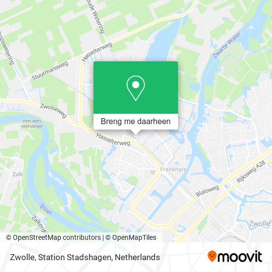 Zwolle, Station Stadshagen kaart