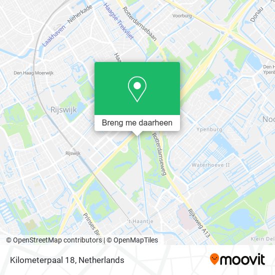 Kilometerpaal 18 kaart