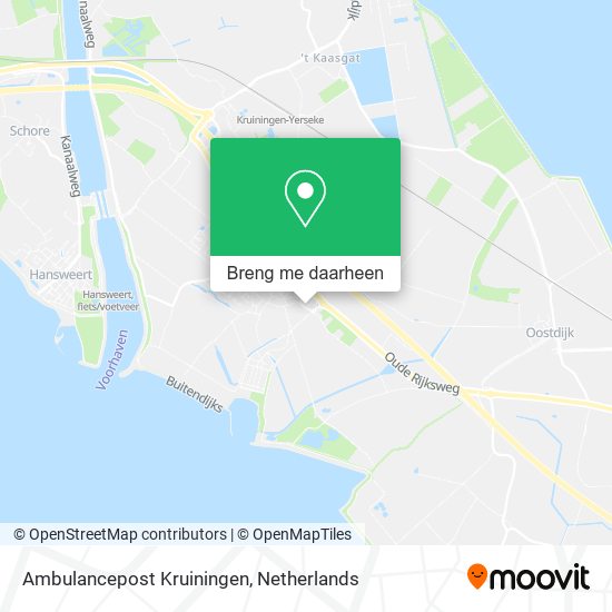 Ambulancepost Kruiningen kaart