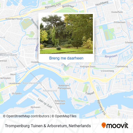 Trompenburg Tuinen & Arboretum kaart