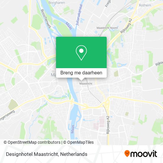 Designhotel Maastricht kaart
