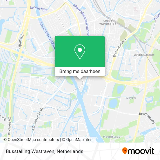 Busstalling Westraven kaart