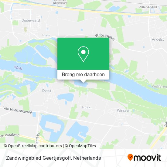 Zandwingebied Geertjesgolf kaart