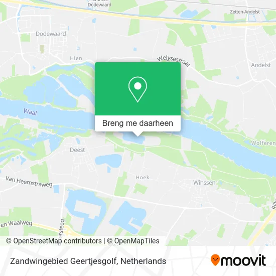 Zandwingebied Geertjesgolf kaart
