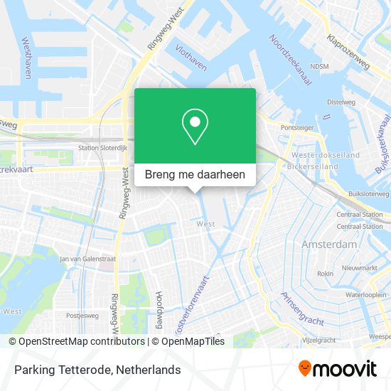 Parking Tetterode kaart