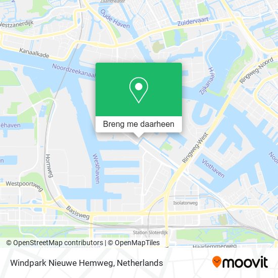 Windpark Nieuwe Hemweg kaart