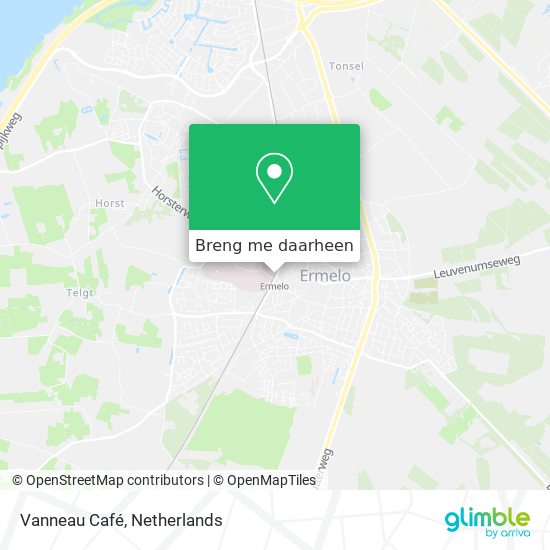 Vanneau Café kaart