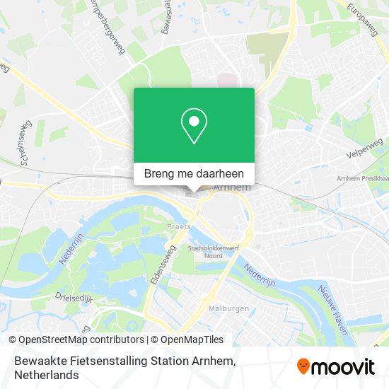 Bewaakte Fietsenstalling Station Arnhem kaart