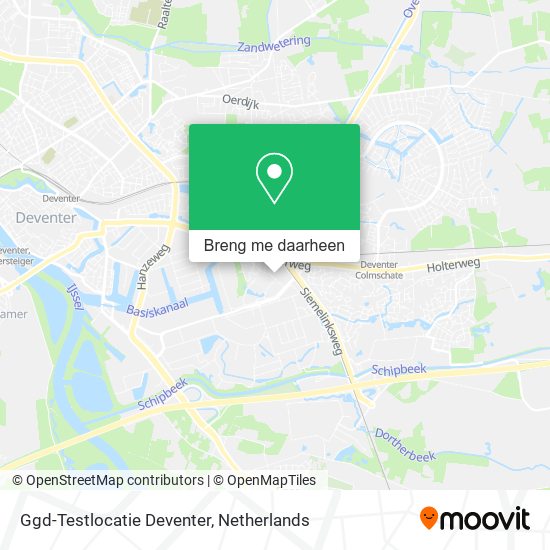 Ggd-Testlocatie Deventer kaart