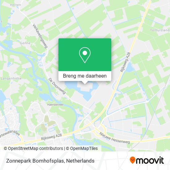 Zonnepark Bomhofsplas kaart