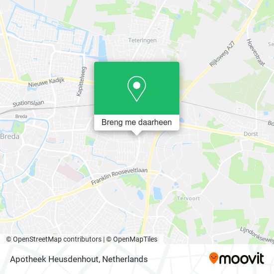 Apotheek Heusdenhout kaart