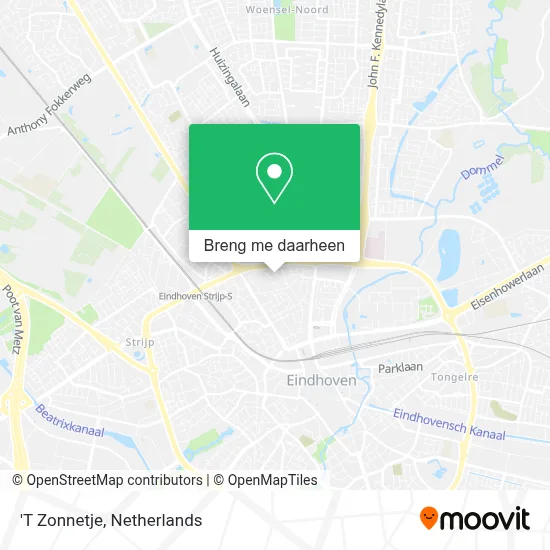 'T Zonnetje kaart