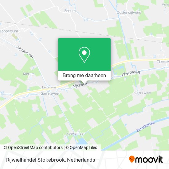 Rijwielhandel Stokebrook kaart