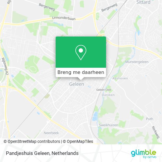 Pandjeshuis Geleen kaart