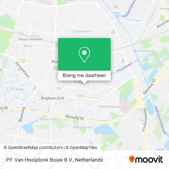 P.F. Van Hooijdonk Bouw B.V. kaart