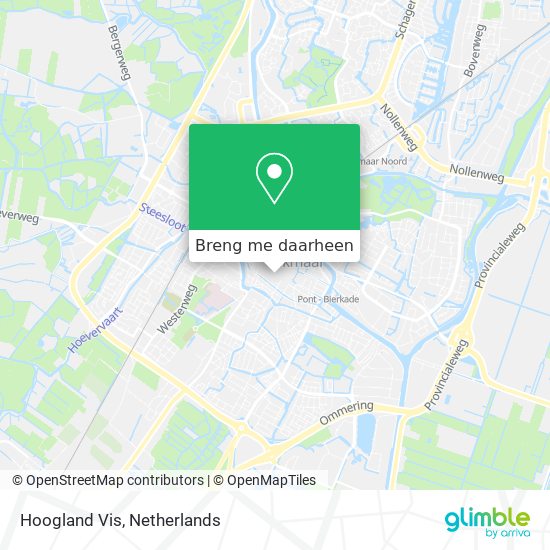 Hoogland Vis kaart
