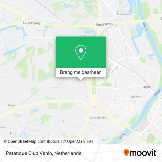 Petanque Club Venlo kaart