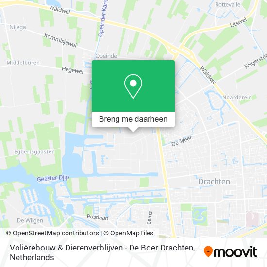Volièrebouw & Dierenverblijven - De Boer Drachten kaart