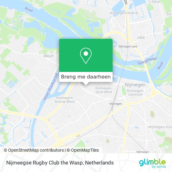 Nijmeegse Rugby Club the Wasp kaart