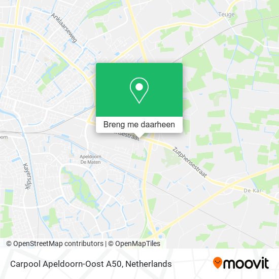 Carpool Apeldoorn-Oost A50 kaart