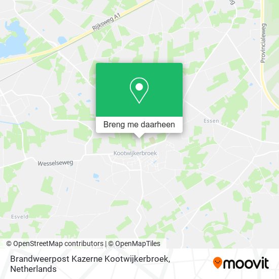 Brandweerpost Kazerne Kootwijkerbroek kaart