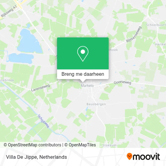 Villa De Jippe kaart