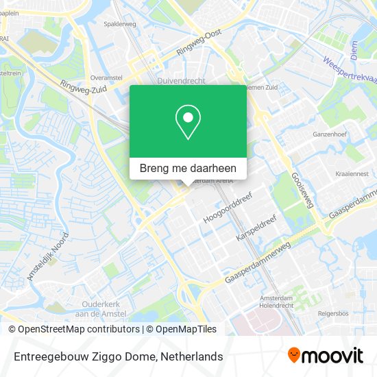 Entreegebouw Ziggo Dome kaart