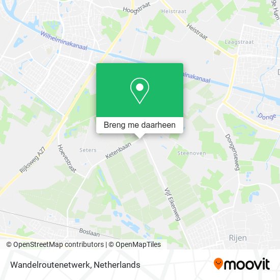 Wandelroutenetwerk kaart