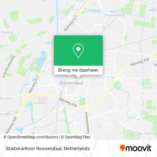 Stadskantoor Roosendaal kaart