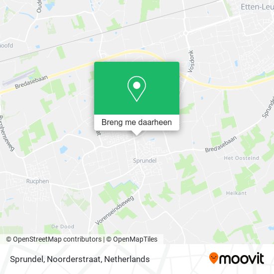 Sprundel, Noorderstraat kaart