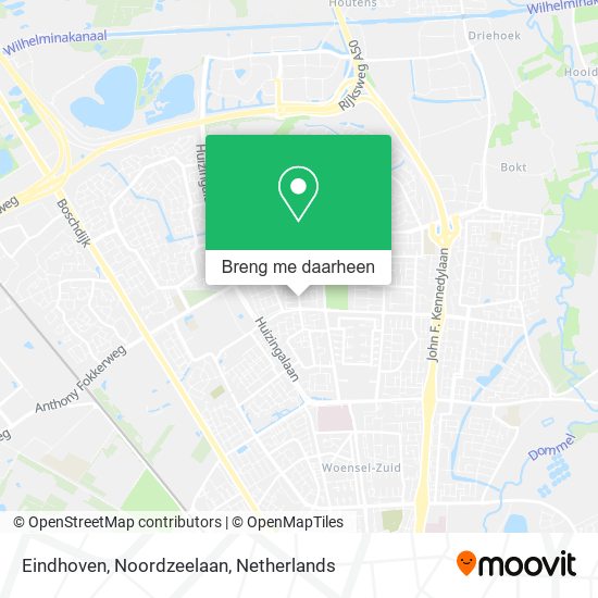 Eindhoven, Noordzeelaan kaart