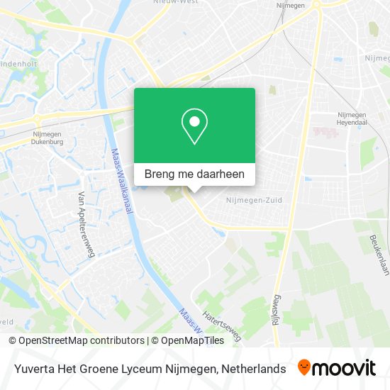 Yuverta Het Groene Lyceum Nijmegen kaart