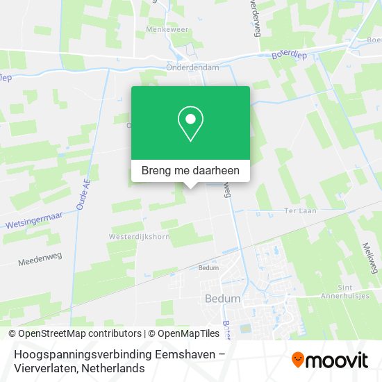 Hoogspanningsverbinding Eemshaven – Vierverlaten kaart