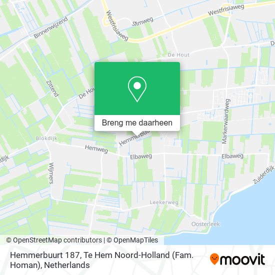 Hemmerbuurt 187, Te Hem Noord-Holland (Fam. Homan) kaart