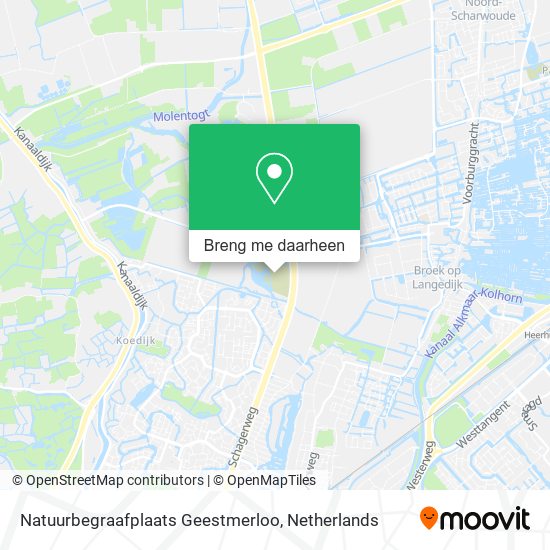 Natuurbegraafplaats Geestmerloo kaart