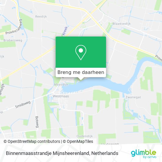 Binnenmaasstrandje Mijnsheerenland kaart