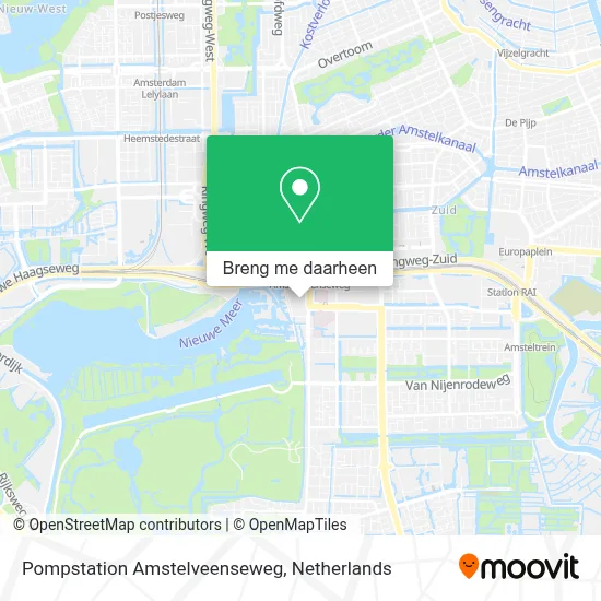 Pompstation Amstelveenseweg kaart