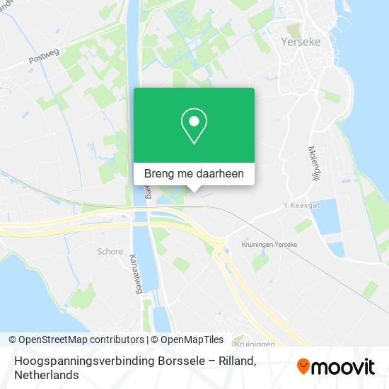 Hoogspanningsverbinding Borssele – Rilland kaart