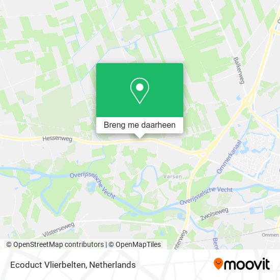 Ecoduct Vlierbelten kaart