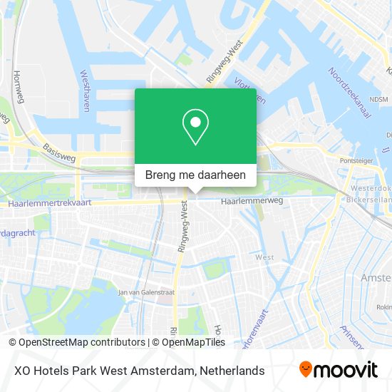 XO Hotels Park West Amsterdam kaart