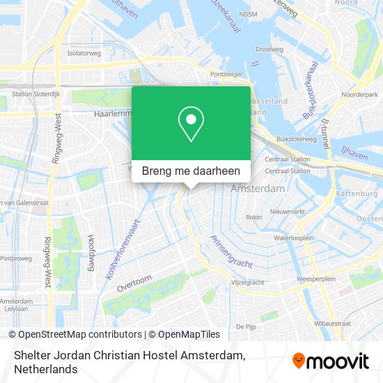 Shelter Jordan Christian Hostel Amsterdam kaart
