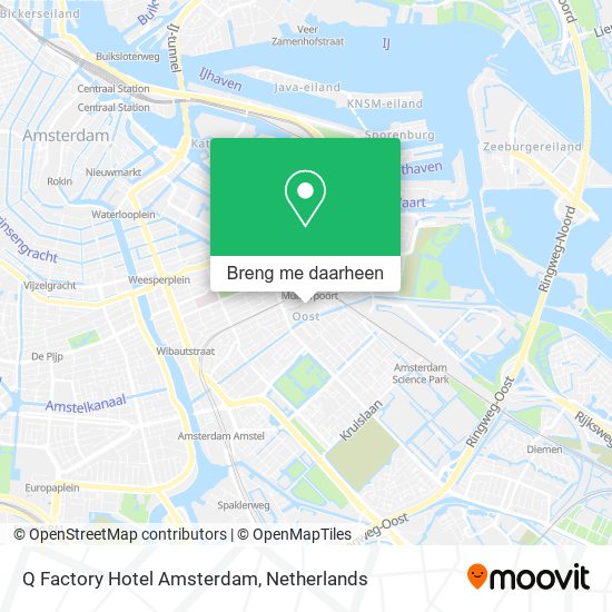 Q Factory Hotel Amsterdam kaart