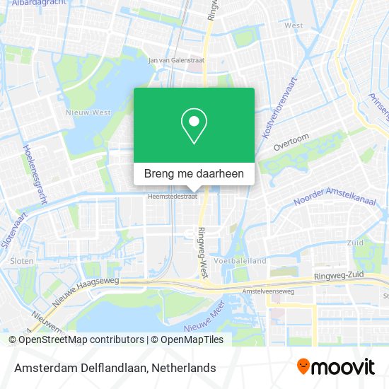 Amsterdam Delflandlaan kaart
