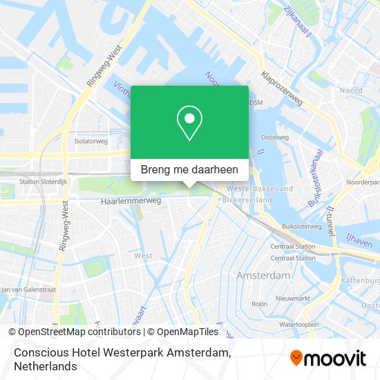 Conscious Hotel Westerpark Amsterdam kaart