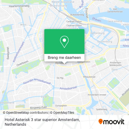 Hotel Asterisk 3 star superior Amsterdam kaart