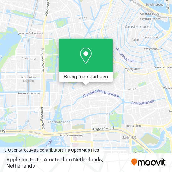 Apple Inn Hotel Amsterdam Netherlands kaart