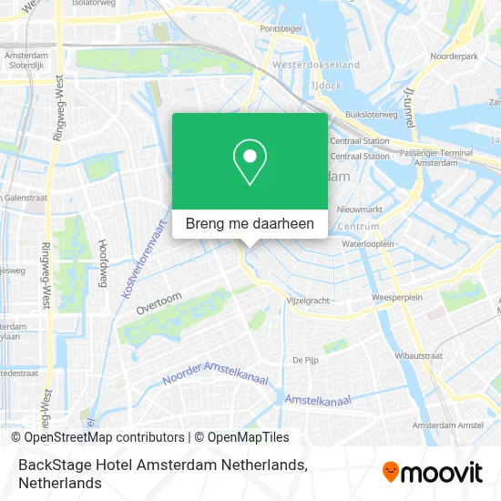 BackStage Hotel Amsterdam Netherlands kaart